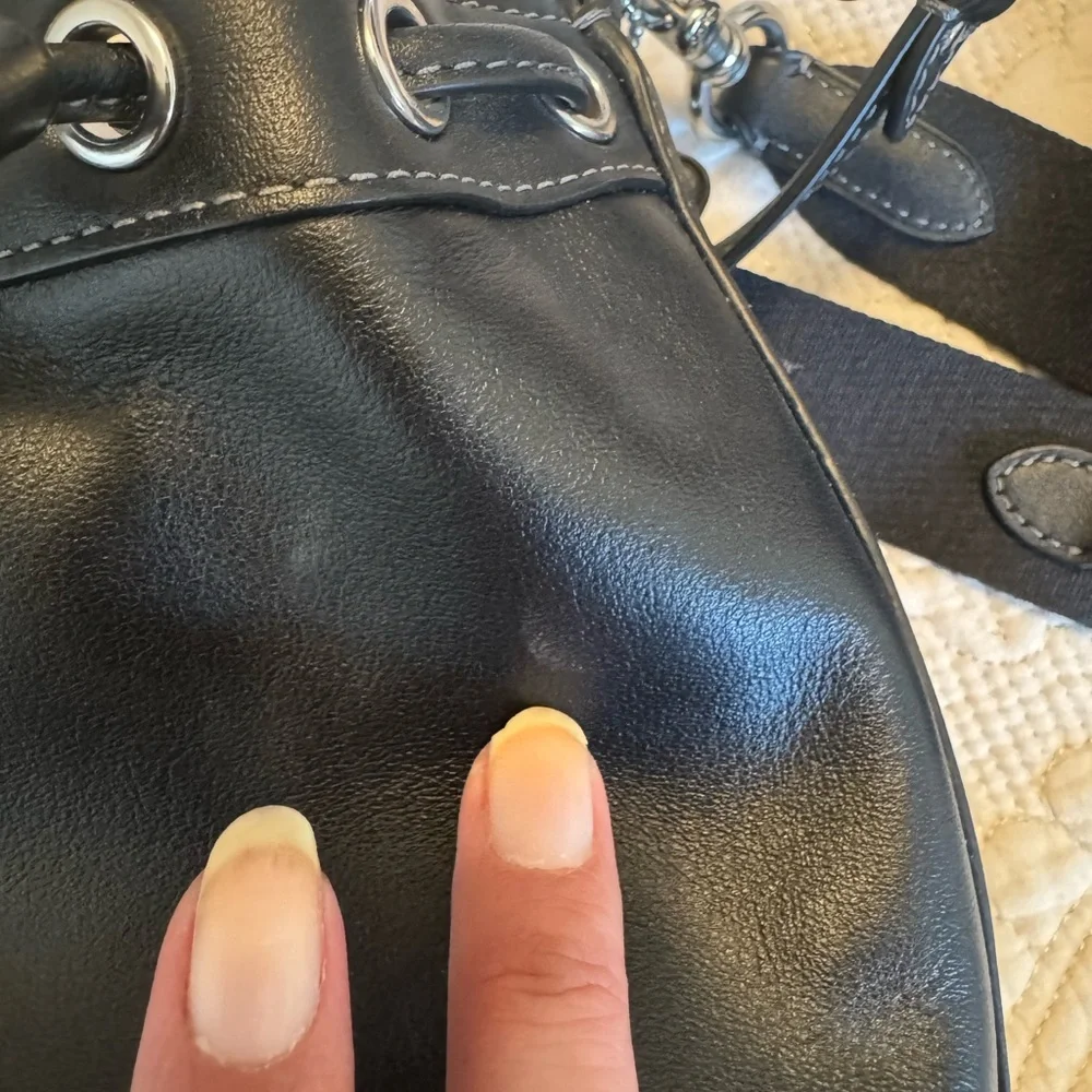 Coach Black mini bucket bag with Silver Accents - Picture 4 of 10